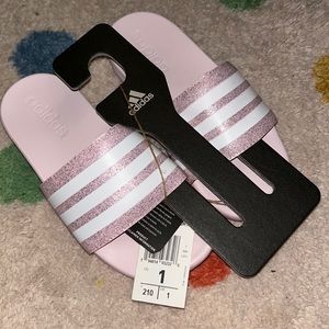 NWT Adidas Slides - Size 1Y